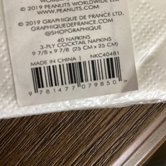 Snoopy Peanuts Graphique 40 2-Ply Halloween Cocktail Dinner Lunch Napkins SEALED - Picture 2 of 2